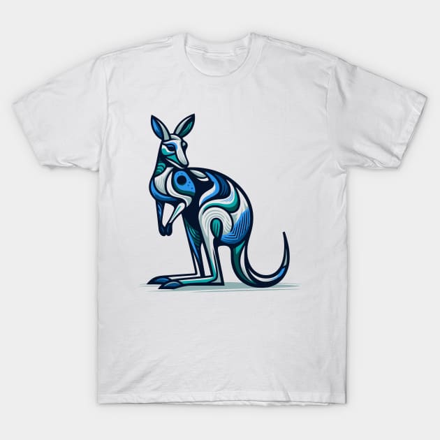 Pop art kangaroo illustration. cubism illustration of a kangaroo T-Shirt by gblackid